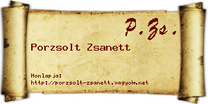 Porzsolt Zsanett névjegykártya